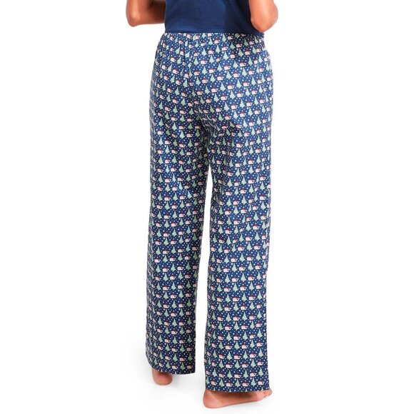 NWT Vineyard Vines Womens Size Small Santa Whale Stretch Cotton Lounge Pants NEW - Picture 2 of 3